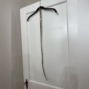 Jcrew platinum metallic leather skinny belt small